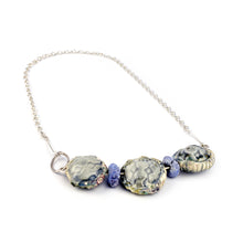 Load image into Gallery viewer, Mauve Three Bead necklace
