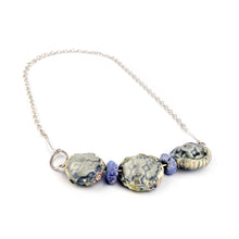 Load image into Gallery viewer, Mauve Three Bead necklace