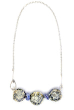 Load image into Gallery viewer, Mauve Three Bead necklace