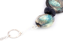 Load image into Gallery viewer, Sea Green Beaded Silver necklace