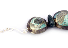 Load image into Gallery viewer, Sea Green Beaded Silver necklace
