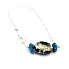 Load image into Gallery viewer, Sea Greeny Shell bead eco-silver necklace