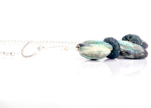 Load image into Gallery viewer, Sea Green Beaded Silver necklace